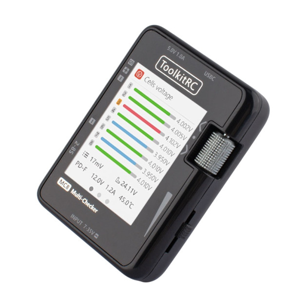 ToolkitRC MC8 tester baterií 2-8S