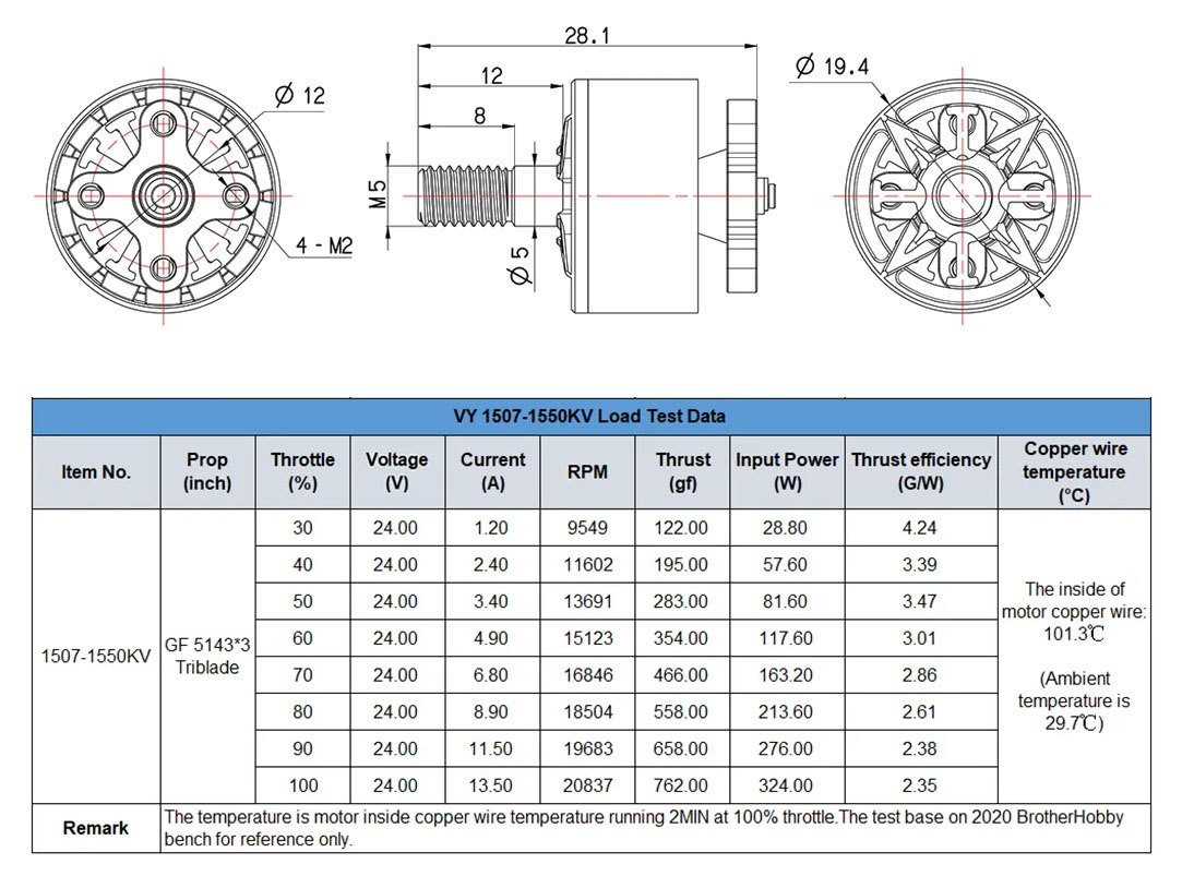 BrotherHobby VY 1507 1550Kv Motor